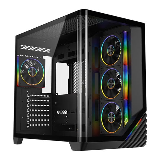 Powercool Venus Black Tempered Glass Mid Tower Gaming Case