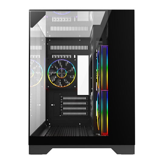 Powercool Atom Tempered Glass Black MicroATX Tower Gaming Case : image 3