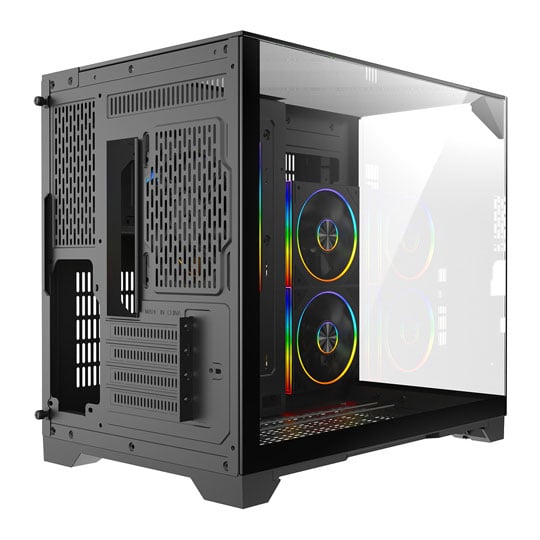 Powercool Atom Tempered Glass Black MicroATX Tower Gaming Case : image 4