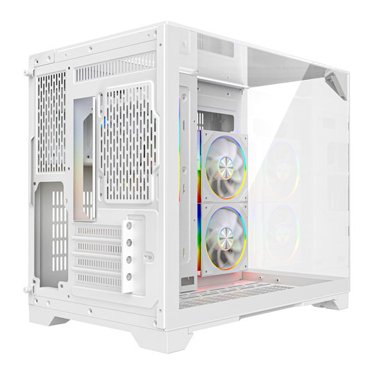 Powercool Atom Tempered Glass White MicroATX Tower Gaming Case : image 4