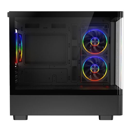 Powercool Gravity Tempered Glass Black MicroATX Tower Gaming Case
