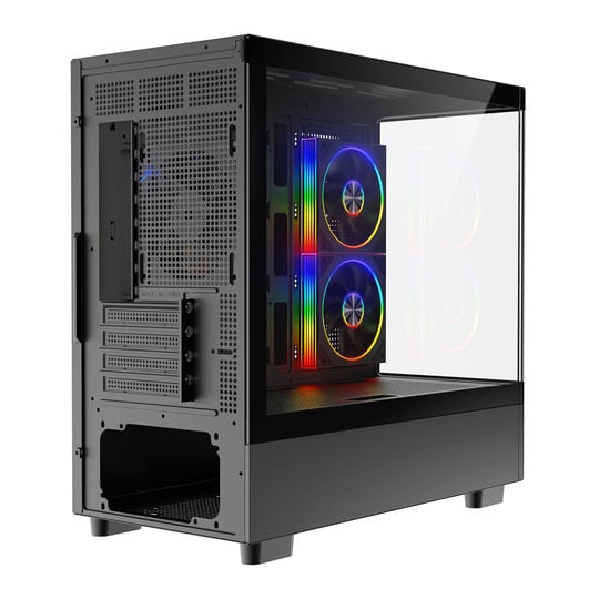 Powercool Gravity Tempered Glass Black MicroATX Tower Gaming Case : image 4