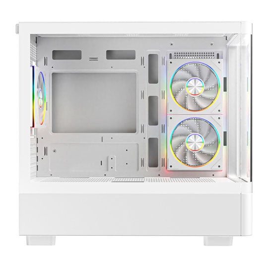 Powercool Gravity Tempered Glass White MicroATX Tower Gaming Case
