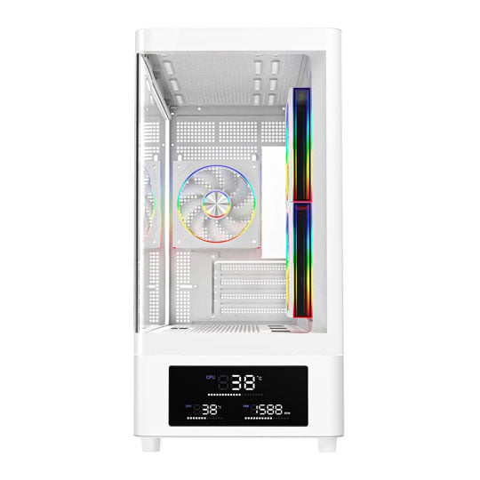 Powercool Gravity Tempered Glass White MicroATX Tower Gaming Case : image 3
