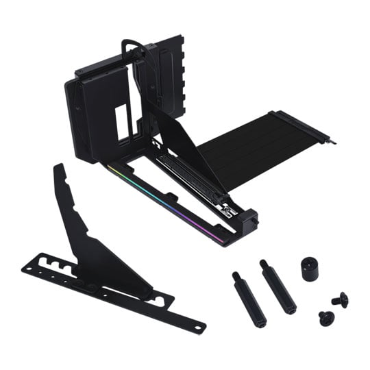 200mm Lian Li 4-slot Vertical GPU Kit v4 with ARGB PCIe 5.0 Riser Black