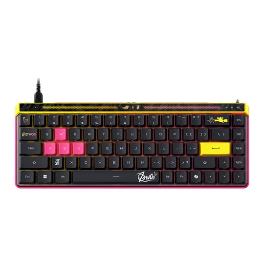 ASUS ROG Falchion Ace HFX ZywOo Edition Wired 65% US Layout RGB Gaming Keyboard Black ASUS ROG Falchion Ace HFX ZywOo Edition Wired 65% US Layout RGB Gaming Keyboard Black