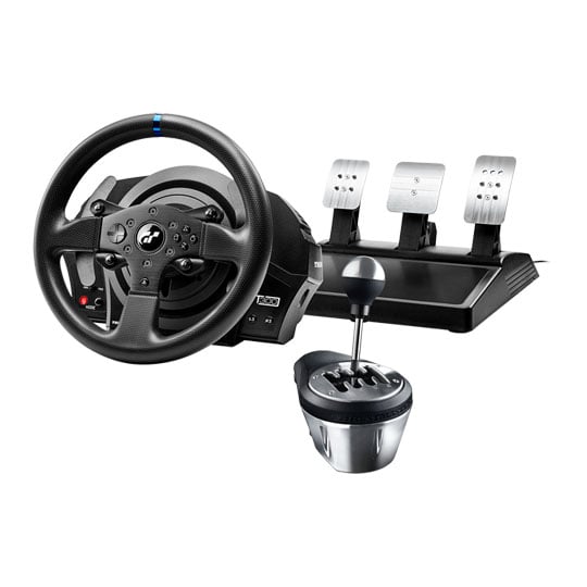 Thrustmaster T300 RS GT Edition Racing Wheel with T3PA Pedals + TH8A Shifter Add-On Bundle Thrustmaster T300 RS GT Edition Racing Wheel with T3PA Pedals + TH8A Shifter Add-On Bundle