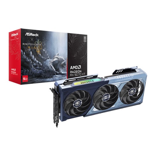ASRock AMD Radeon RX 9070 XT Monster Hunter Wilds Edition 16GB Graphics Card ASRock AMD Radeon RX 9070 XT Monster Hunter Wilds Edition 16GB Graphics Card