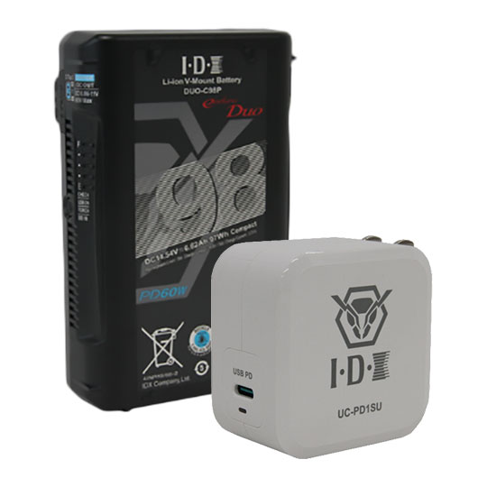IDX DUO-C98P V-Mount Battery With Free UC-PD1SU USB-C Charger IDX DUO-C98P V-Mount Battery With Free UC-PD1SU USB-C Charger