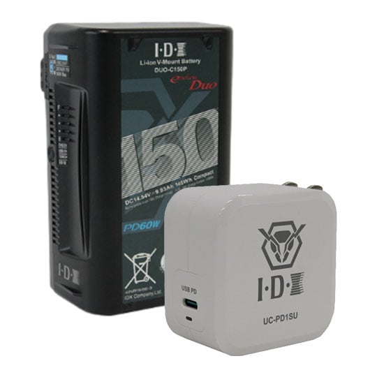IDX DUO-C150P V-Mount Battery With Free UC-PD1SU USB-C Charger IDX DUO-C150P V-Mount Battery With Free UC-PD1SU USB-C Charger