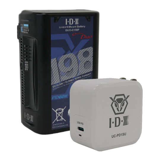 IDX DUO-C198P V-Mount Battery With Free UC-PD1SU USB-C Charger IDX DUO-C198P V-Mount Battery With Free UC-PD1SU USB-C Charger