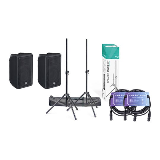 Yamaha DBR10 Bundle with Stands and Cables