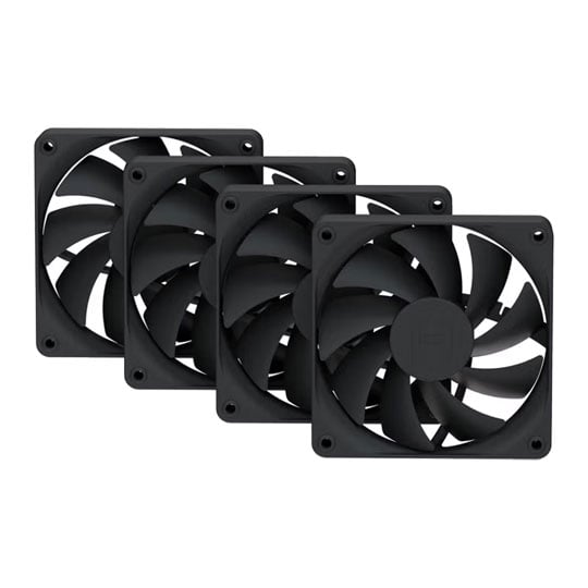 HYTE FA12 120mm PWM Fan 4 Pack Pitch Black HYTE FA12 120mm PWM Fan 4 Pack Pitch Black