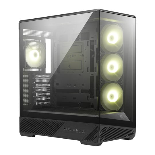MSI MAG PANO 130R PZ Mid-Tower Tempered Glass Black PC Gaming Case