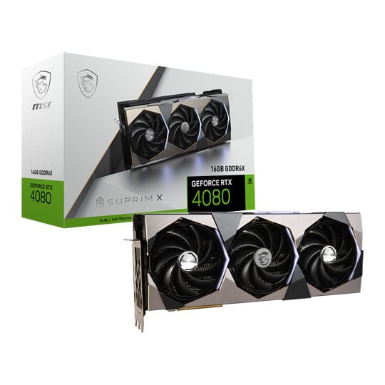 Refurbished MSI NVIDIA GeForce RTX 4080 16GB SUPRIM X Ada Lovelace Graphics Card Refurbished MSI NVIDIA GeForce RTX 4080 16GB SUPRIM X Ada Lovelace Graphics Card