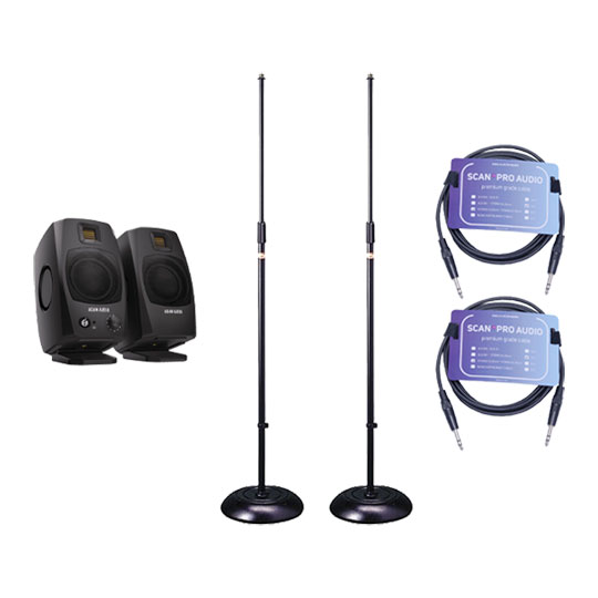 ADAM Audio - D3V (Black) Desktop Monitors with Stands and Cables ADAM Audio - D3V (Black) Desktop Monitors with Stands and Cables