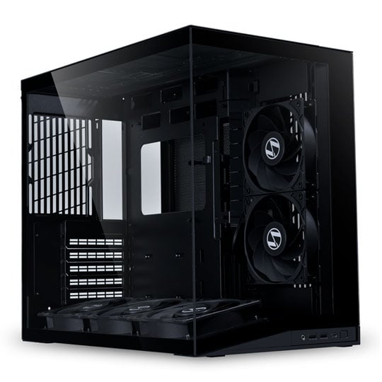 Open Box Lian Li O11 Dynamic Mini V2 Flow Black Dual Chamber Compact Mid Tower PC Gaming Case : image 1