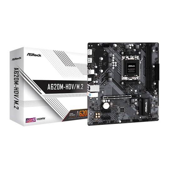 Refurbished ASRock AMD A620M-HDV/M.2 Micro ATX DDR5 Motherboard Refurbished ASRock AMD A620M-HDV/M.2 Micro ATX DDR5 Motherboard