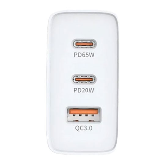 Pama 65W USB-C/A Compact Smart 3-port GaN Charger 2C1A UK Wall Plug