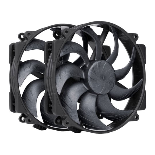 Noctua NF-A14x25r G2 PWM Sx2-PP chromax.black 140mm Dual Fans Pack