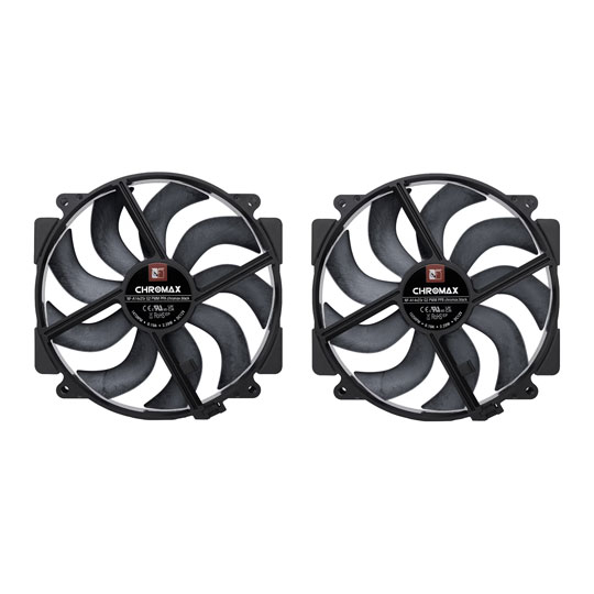 Noctua NF-A14x25r G2 PWM Sx2-PP chromax.black 140mm Dual Fans Pack