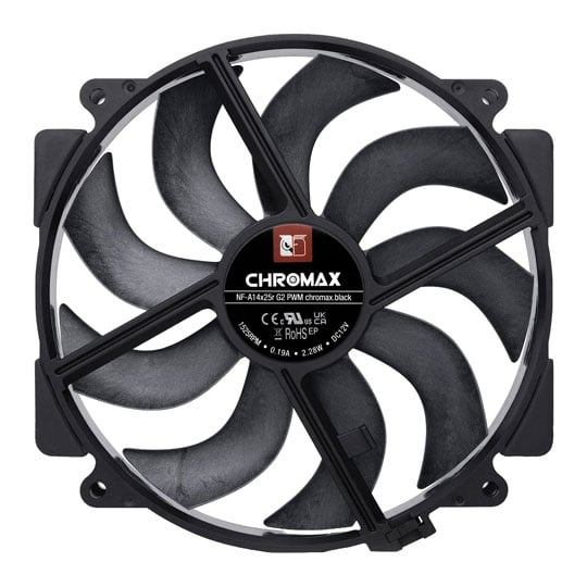 Noctua NF-A14x25r G2 PWM chromax.black 12V 140mm Next Generation Fan : image 3