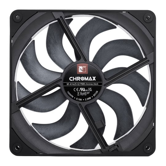 Noctua NF-A14x25 G2 PWM chromax.black 140mm Next Generation Fan : image 3