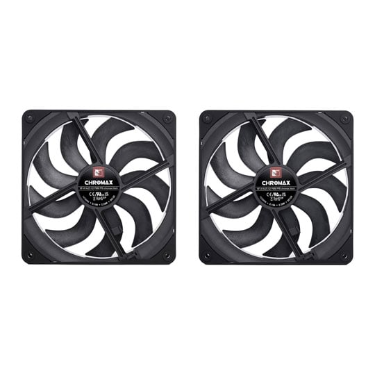 Noctua NF-A14x25 G2 PWM Sx2-PP chromax.black 140mm Dual Fans Pack