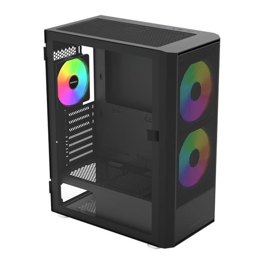 Montech X2 Plus Black Tempered Glass Compact Mid Tower PC Case inc 3 ARGB Fans Montech X2 Plus Black Tempered Glass Compact Mid Tower PC Case inc 3 ARGB Fans