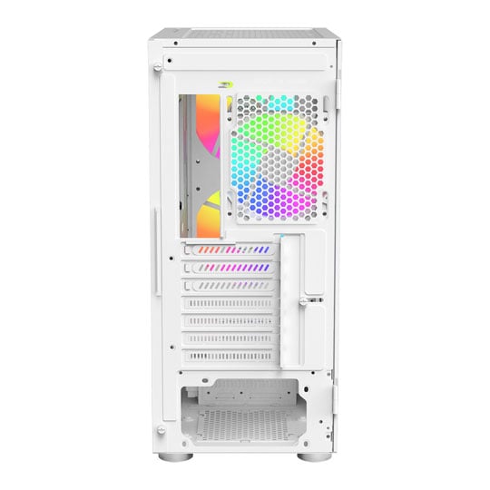 Montech X2 Plus White Tempered Glass Compact Mid Tower PC Case inc 3 ARGB Fans : image 4