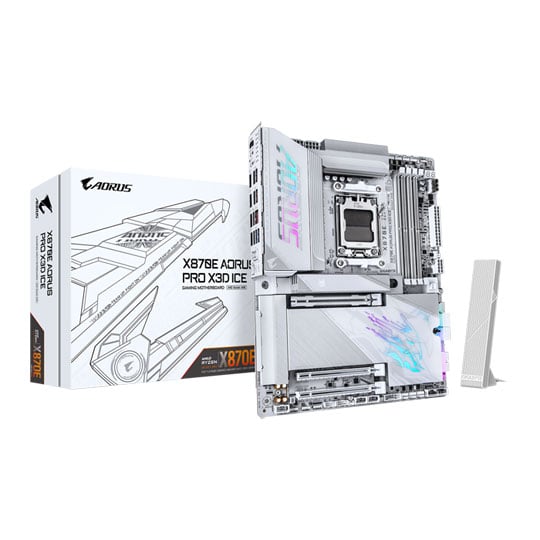 Gigabyte AMD X870E AORUS PRO X3D ICE AM5 DDR5 PCIe 5.0 ATX Motherboard Gigabyte AMD X870E AORUS PRO X3D ICE AM5 DDR5 PCIe 5.0 ATX Motherboard