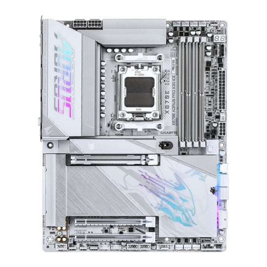 Gigabyte AMD X870E AORUS PRO X3D ICE AM5 DDR5 PCIe 5.0 ATX Motherboard Gigabyte AMD X870E AORUS PRO X3D ICE AM5 DDR5 PCIe 5.0 ATX Motherboard