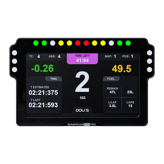 BavarianSimTec DDU5 5" LCD Dashboard Display for Racing Simulators