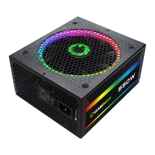 Refurbished GameMax RGB-550 V2 550 Watt Fully Modular 80+ Gold ARGB PSU/Power Supply Refurbished GameMax RGB-550 V2 550 Watt Fully Modular 80+ Gold ARGB PSU/Power Supply
