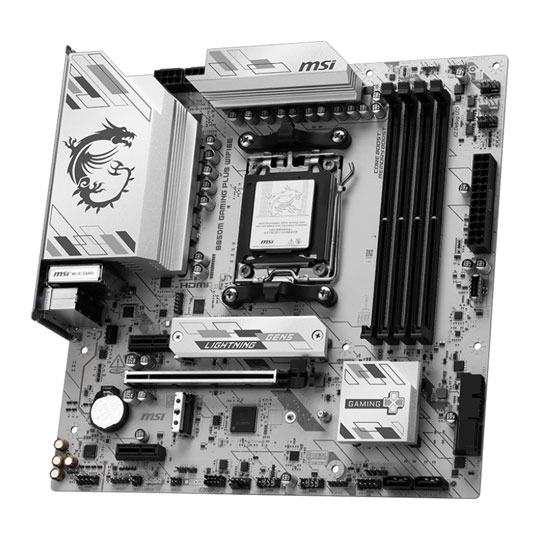 Refurbished MSI B850M GAMING PLUS WiFi6E AM5 DDR5 PCIe 4.0 MicroATX Motherboard : image 3