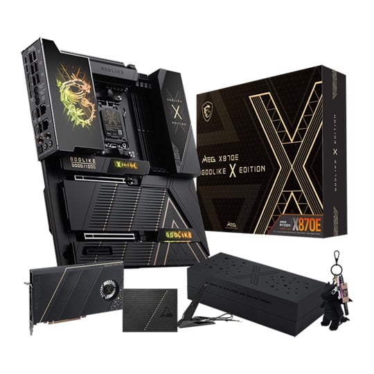 MSI MEG X870E Godlike X Edition AM5 DDR5 PCIe 5.0 E-ATX Ultimate Enthusiast Motherboard MSI MEG X870E Godlike X Edition AM5 DDR5 PCIe 5.0 E-ATX Ultimate Enthusiast Motherboard
