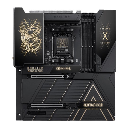 MSI MEG X870E Godlike X Edition AM5 DDR5 PCIe 5.0 E-ATX Ultimate Enthusiast Motherboard MSI MEG X870E Godlike X Edition AM5 DDR5 PCIe 5.0 E-ATX Ultimate Enthusiast Motherboard
