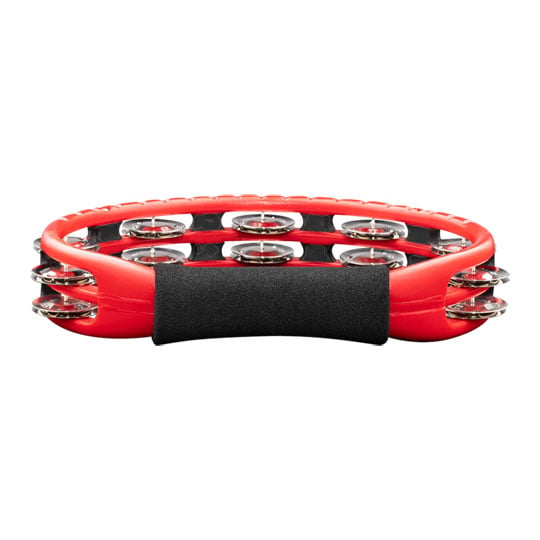Meinl Traditional ABS Series Hand Held ABS Tambourine Red w/Nickel-Plated Jingles : image 4