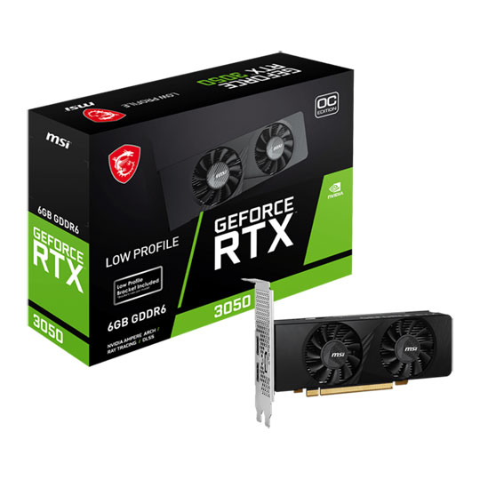 MSI NVIDIA GeForce RTX 3050 LP 6G OC Ampere Graphics Card MSI NVIDIA GeForce RTX 3050 LP 6G OC Ampere Graphics Card