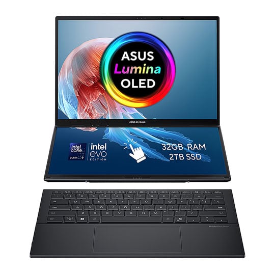 ASUS ZenBook Duo UX8406CA-QL289W 14" Intel Core Ultra 9 Intel Arc Graphics Grey Laptop ASUS ZenBook Duo UX8406CA-QL289W 14" Intel Core Ultra 9 Intel Arc Graphics Grey Laptop