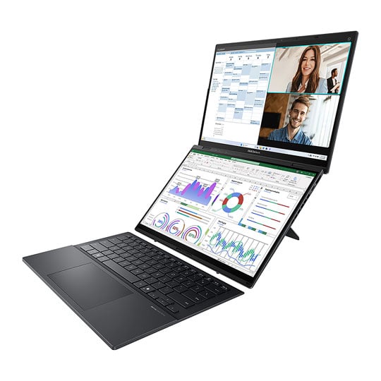 ASUS ZenBook Duo UX8406CA-QL289W 14" Intel Core Ultra 9 Intel Arc Graphics Grey Laptop : image 3