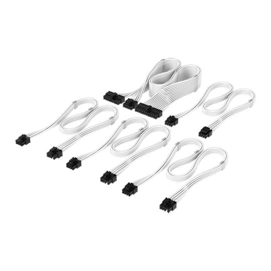 CORSAIR Elite Premium Type-4 White Power Supply Cable Starter Kit
