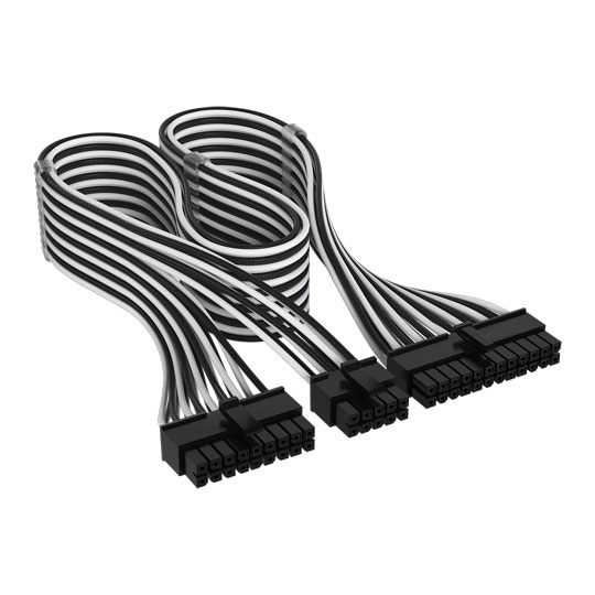 CORSAIR Elite Premium Type-4 Black / White Power Supply Cable Starter Kit