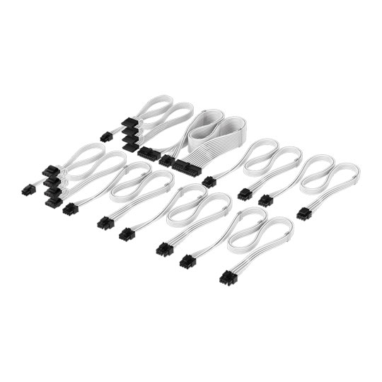 CORSAIR Elite Premium Type-4 White Power Supply Cable Pro Kit