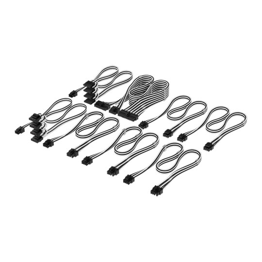 CORSAIR Elite Premium Type-4 Black / White Power Supply Cable Pro Kit