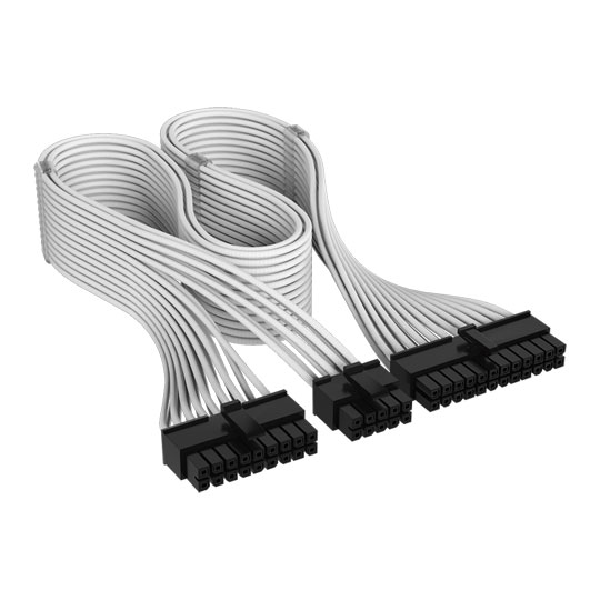 CORSAIR Elite Premium White Type-4 to ATX 24-pin Power Supply Cable