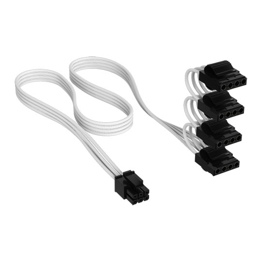 CORSAIR Elite Premium White Type-4 to Peripheral Power Supply Cable