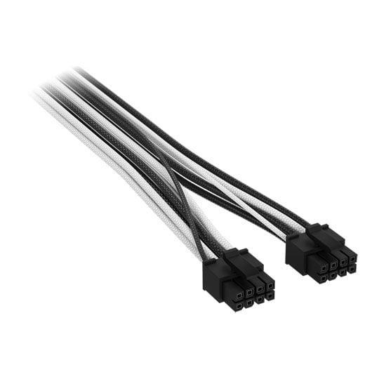 CORSAIR Elite Premium Black / White Type-5 8-pin to PCIe 12V-2x6 600W Power Supply Cable