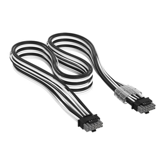 CORSAIR Elite Premium Black / White Universal PCIe 12V-2x6 600W Power Supply Cable