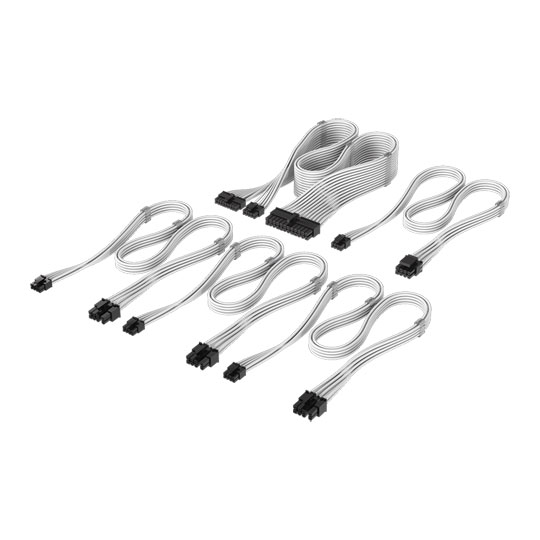 CORSAIR Elite Premium Type-5 White Power Supply Cable Starter Kit